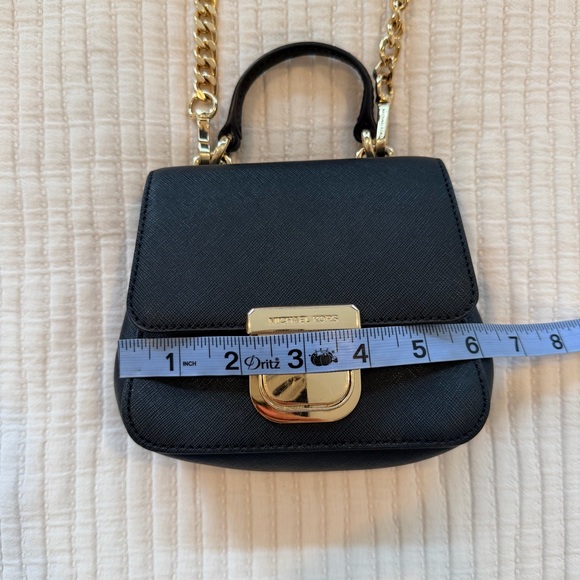 Michael Kors Black Saffiano Leather Bridgette Crossbody Mini Bag Removable Strap - Picture 11 of 14